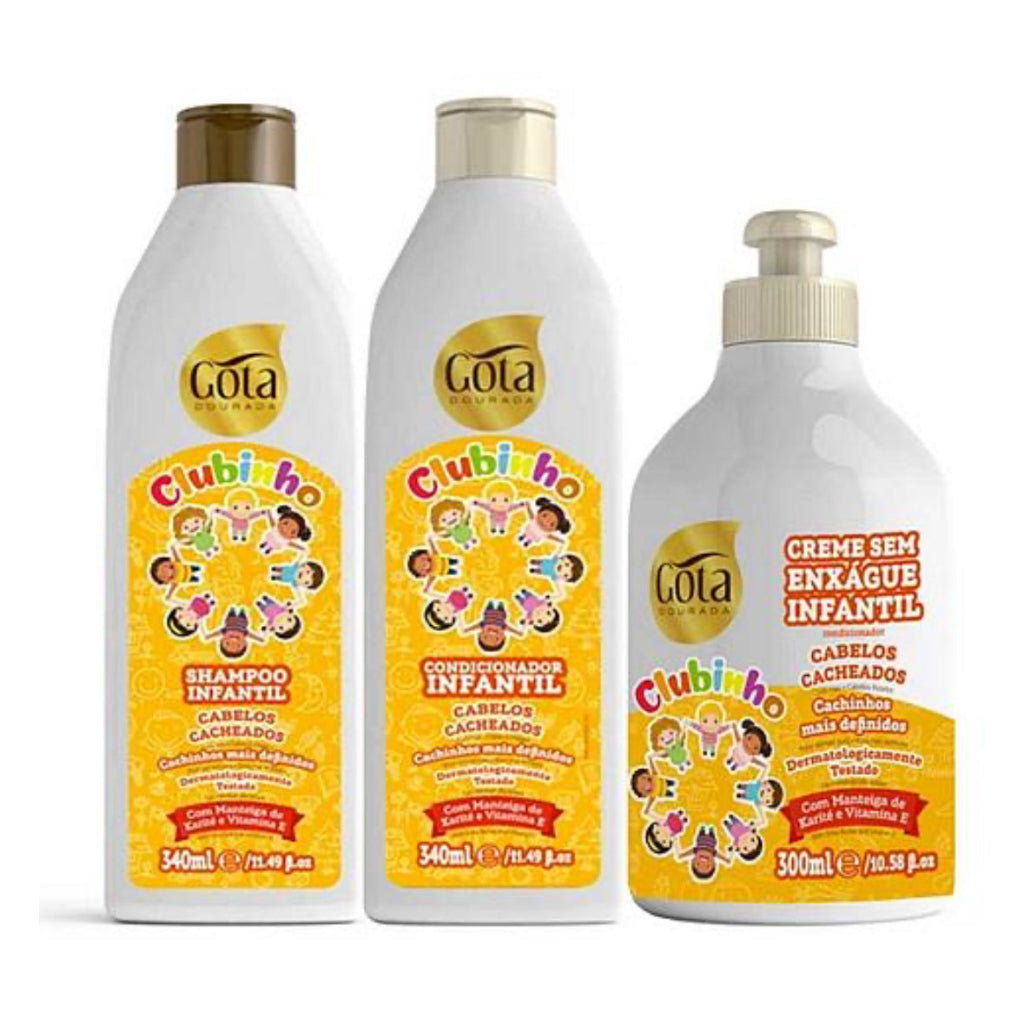 GOTA DOURADA Kids Clubinho dos Cachos Set – 340ml