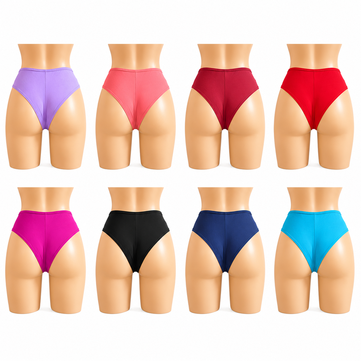High-Waist Microfiber Panties – Multiple Colors