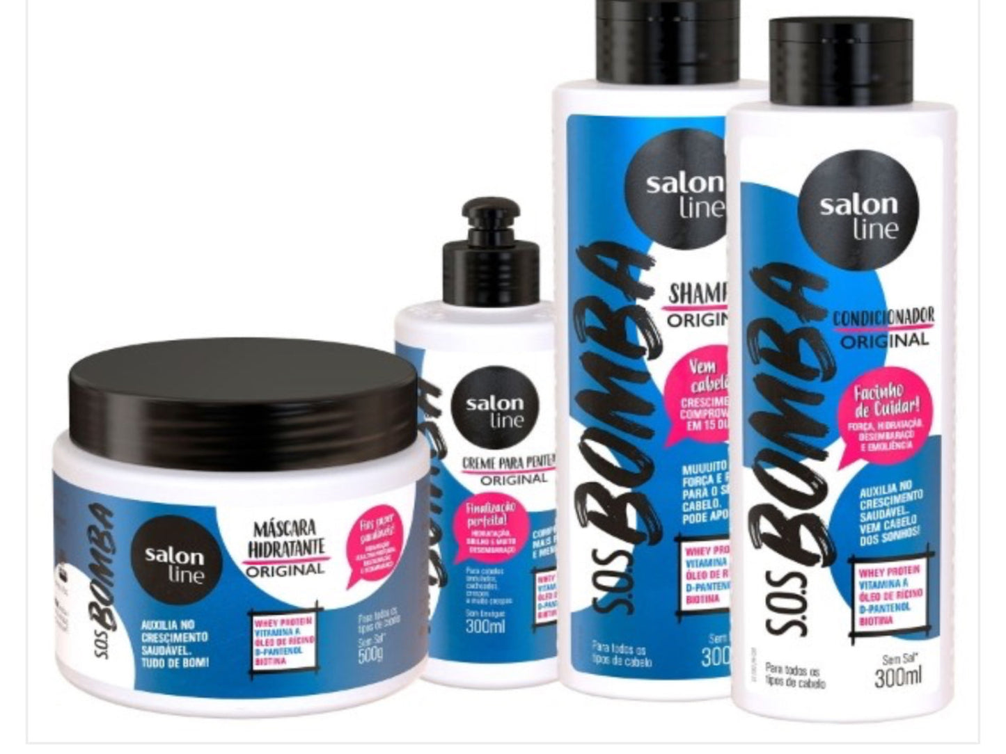 Salon Line S.O.S Bomba Original Hair Growth Kit β Complete Set (4 Products)
