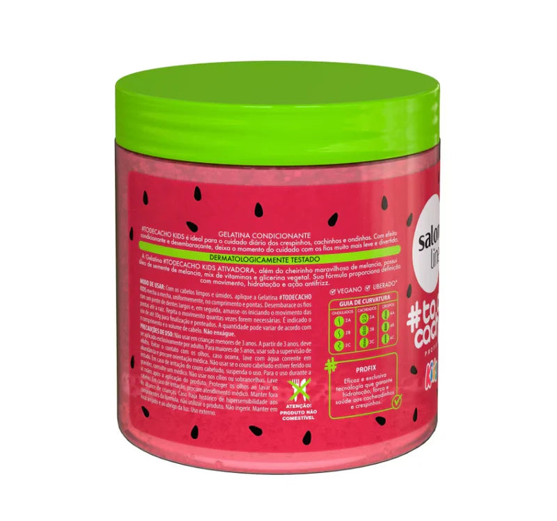 Salon Line Gelatina Ativadora de Cachos Melancia – SOS Cachos 550g