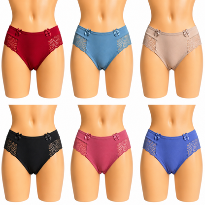 Elegant Floral Lace Panty – Soft Microfiber Comfort | Medium