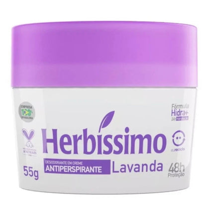 Herbíssimo Antiperspirant Cream Deodorant 55g (5 Scents)
