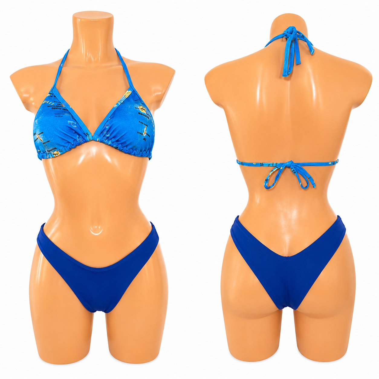 🇨🇻Cape Verde Triangle Bikini Set – Ocean Blue